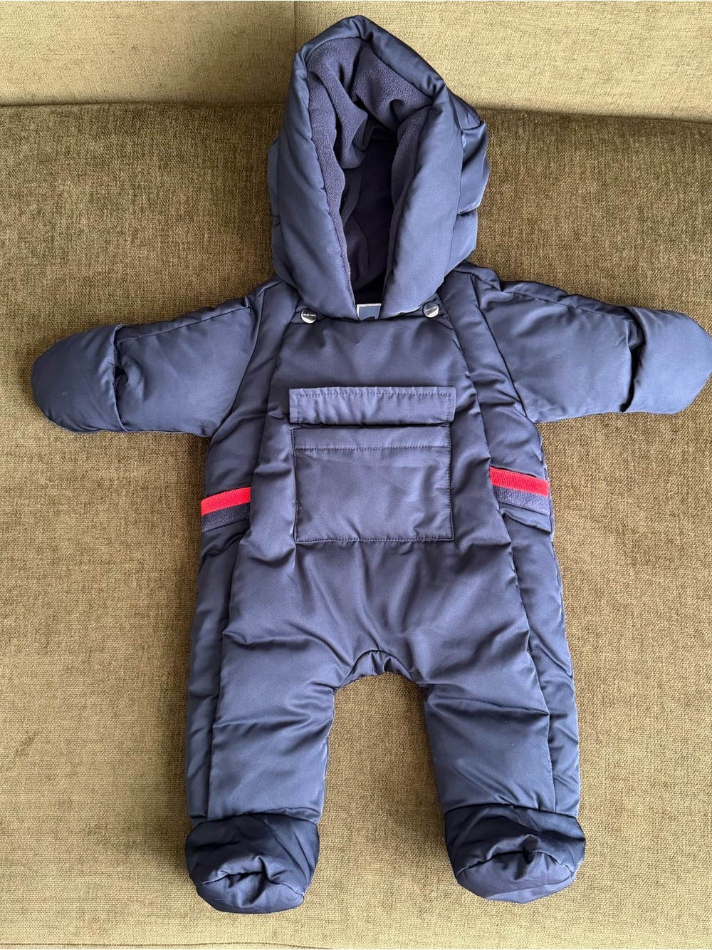 Jacadi navy blue puffer snowsuit